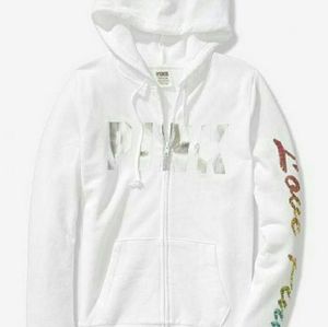 Victoria's Secret PINK rainbow bling hoodie